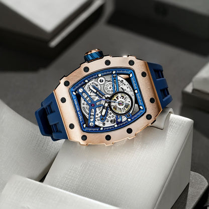 Official TSAR BOMBA Stainless Steel Automatic Skeleton Watch – TB8208A