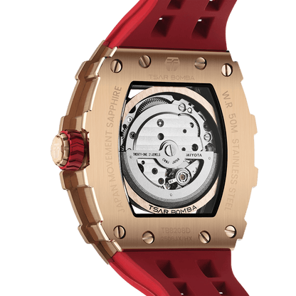 Official TSAR BOMBA Diamond Automatic Skeleton Watch – TB8208D