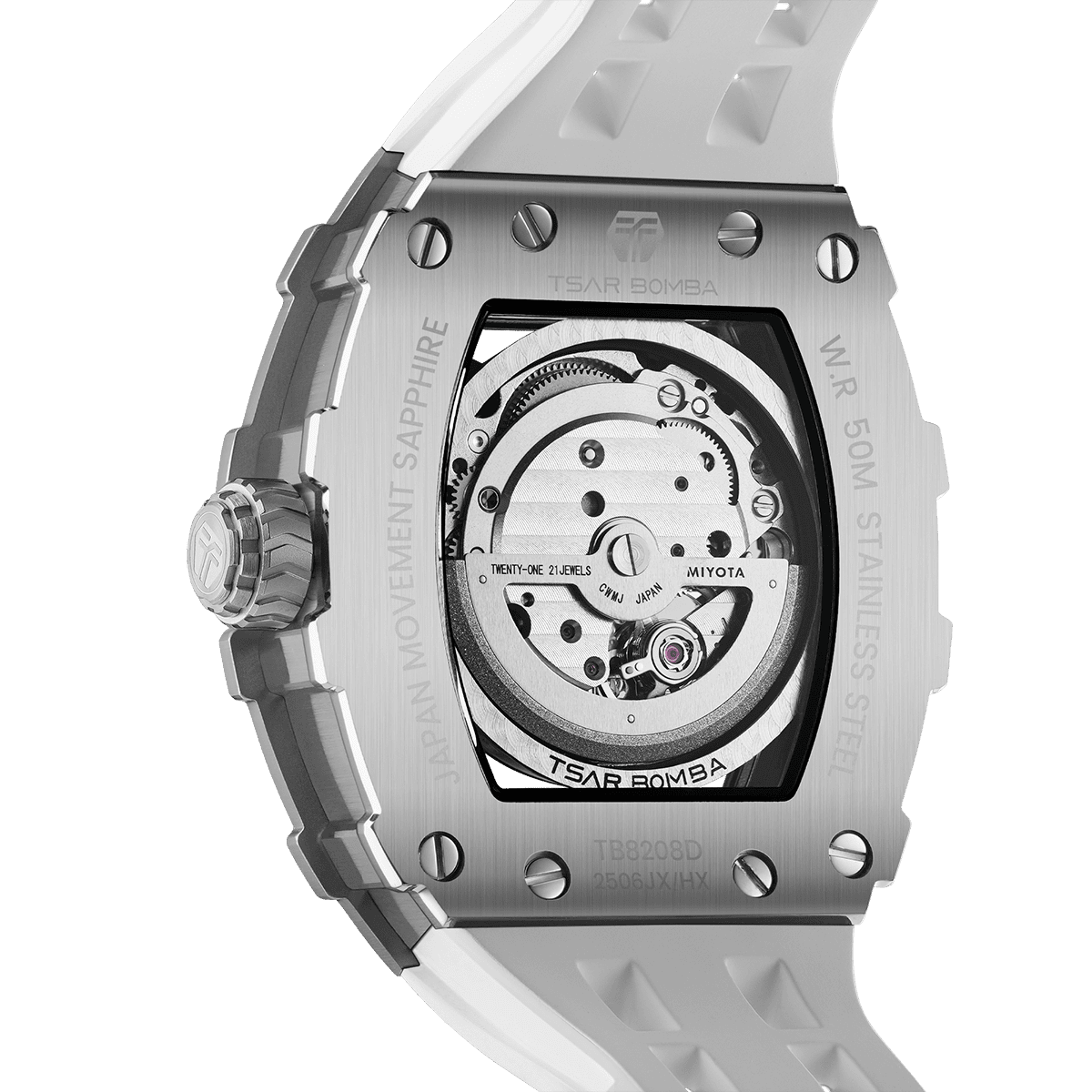 Official TSAR BOMBA Diamond Automatic Skeleton Watch – TB8208D