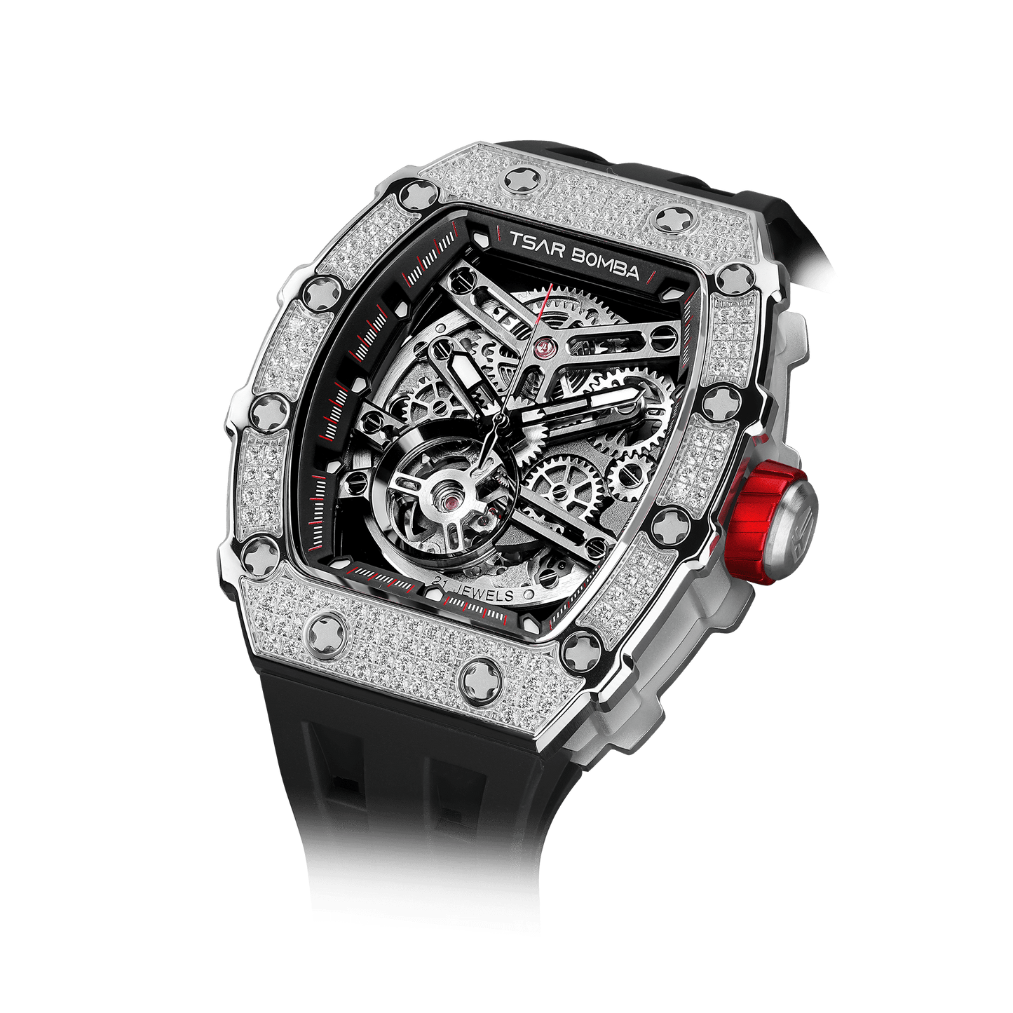 Official TSAR BOMBA Diamond Automatic Skeleton Watch – TB8208D