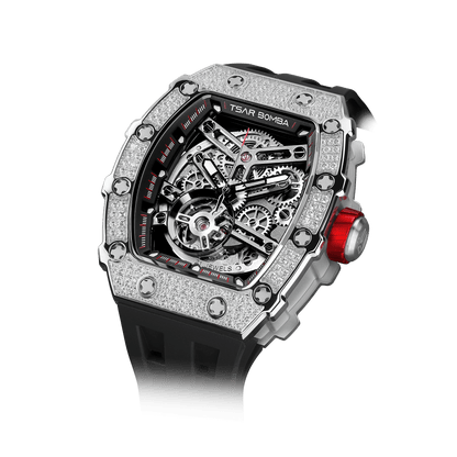 Official TSAR BOMBA Diamond Automatic Skeleton Watch – TB8208D
