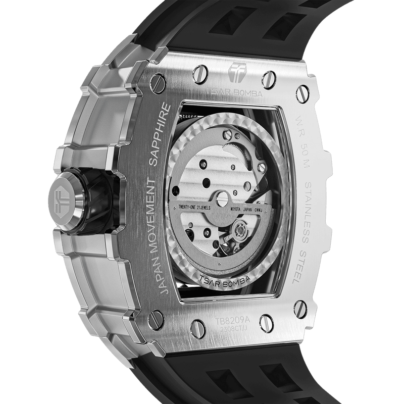 Official TSAR BOMBA Luxury Skeleton Mechanical Watch — TB8209A