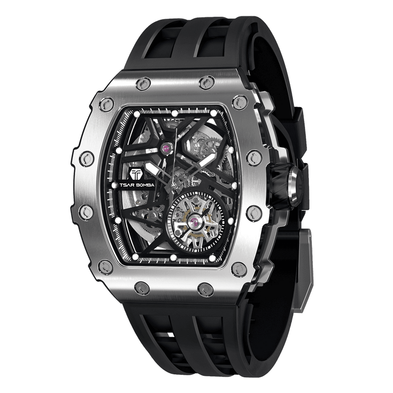 Official TSAR BOMBA Luxury Skeleton Mechanical Watch — TB8209A