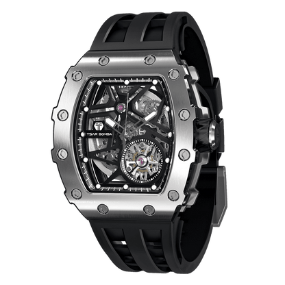 Official TSAR BOMBA Luxury Skeleton Mechanical Watch — TB8209A