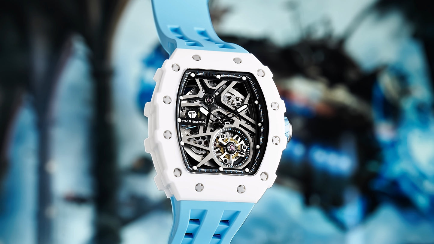 Đồng hồ gốm sang trọng tự động TSAR Bomba TB8209C