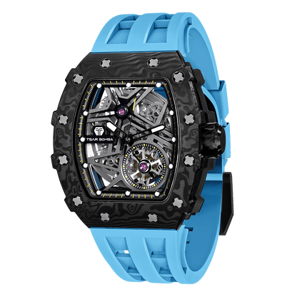 Official TSAR BOMBA Carbon Fibre Automatic Skeleton Watch – TB8209CF