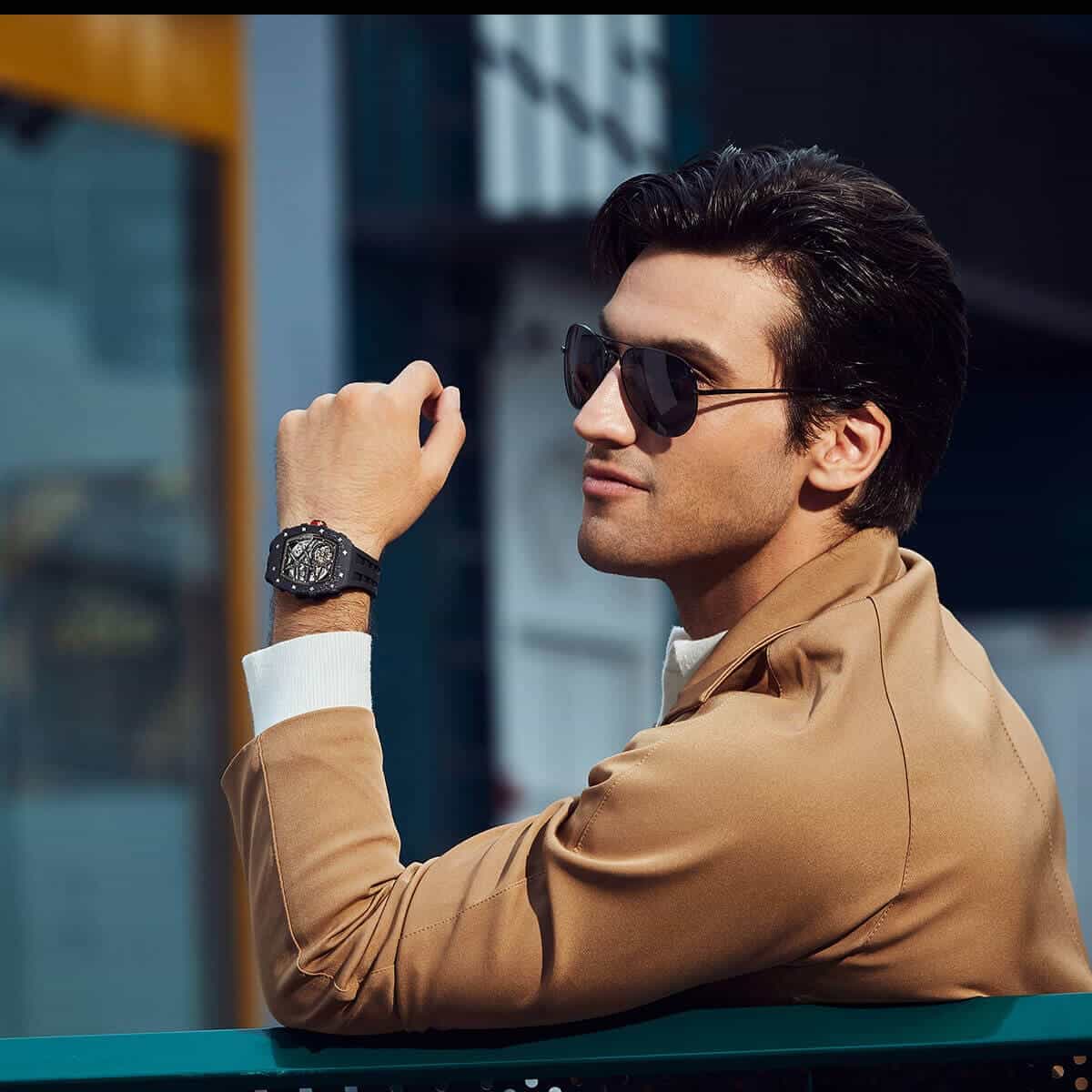 Official TSAR BOMBA Carbon Fibre Automatic Skeleton Watch – TB8209CF