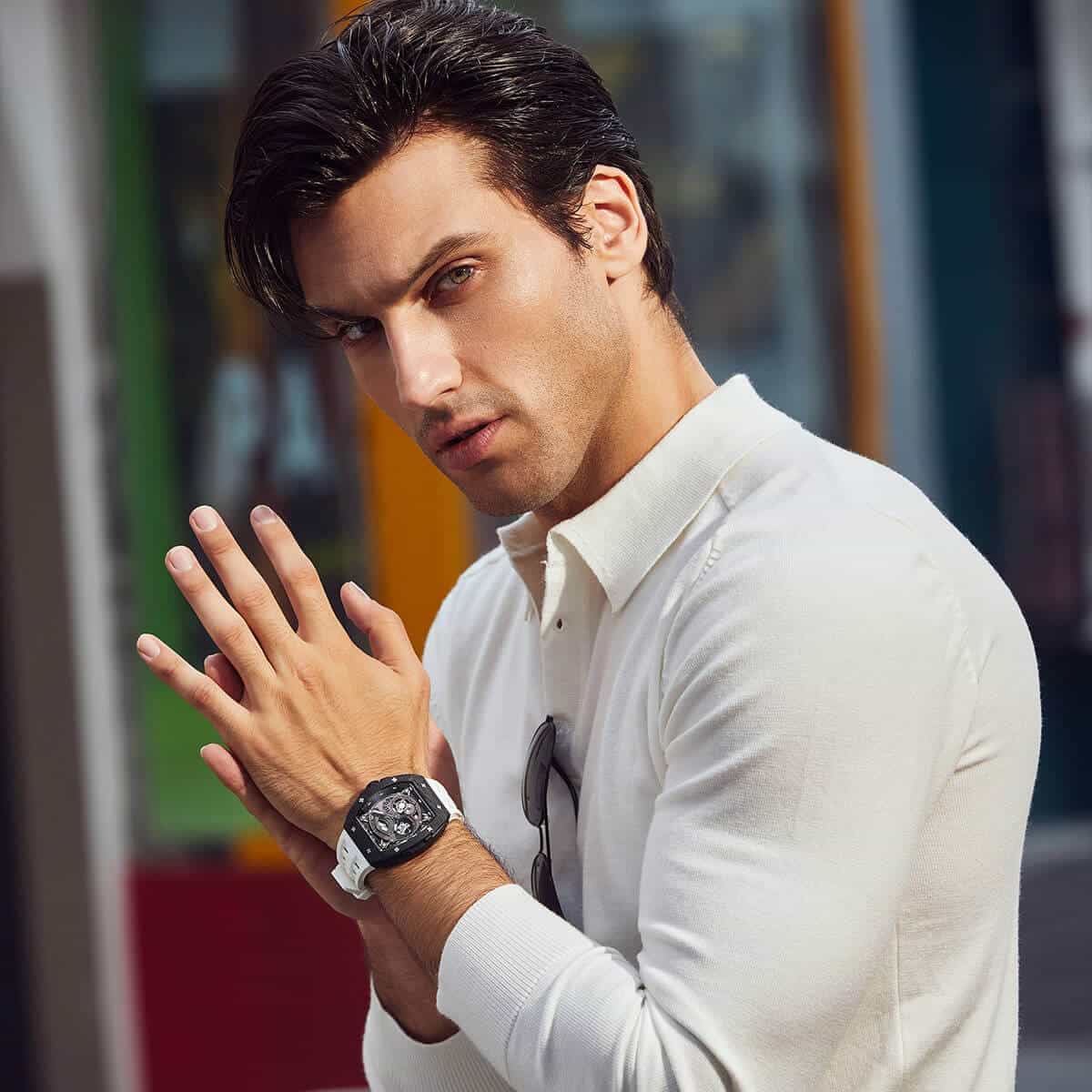 Official TSAR Bomba Carbon Fibre Automatic Kinetic Energy Watch – TB8210CF