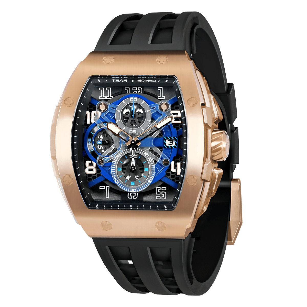 Official TSAR BOMBA Stainless Steel Sapphire Crystal 5ATM Waterproof Quartz Watch - TB8211Q - Top G Watches