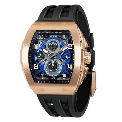 Official TSAR BOMBA Stainless Steel Sapphire Crystal 5ATM Waterproof Quartz Watch - TB8211Q - Top G Watches