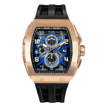Official TSAR BOMBA Stainless Steel Sapphire Crystal 5ATM Waterproof Quartz Watch - TB8211Q - Top G Watches