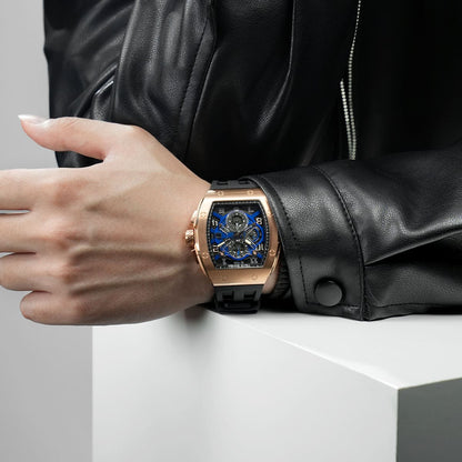 Official TSAR BOMBA Stainless Steel Sapphire Crystal 5ATM Waterproof Quartz Watch - TB8211Q - Top G Watches