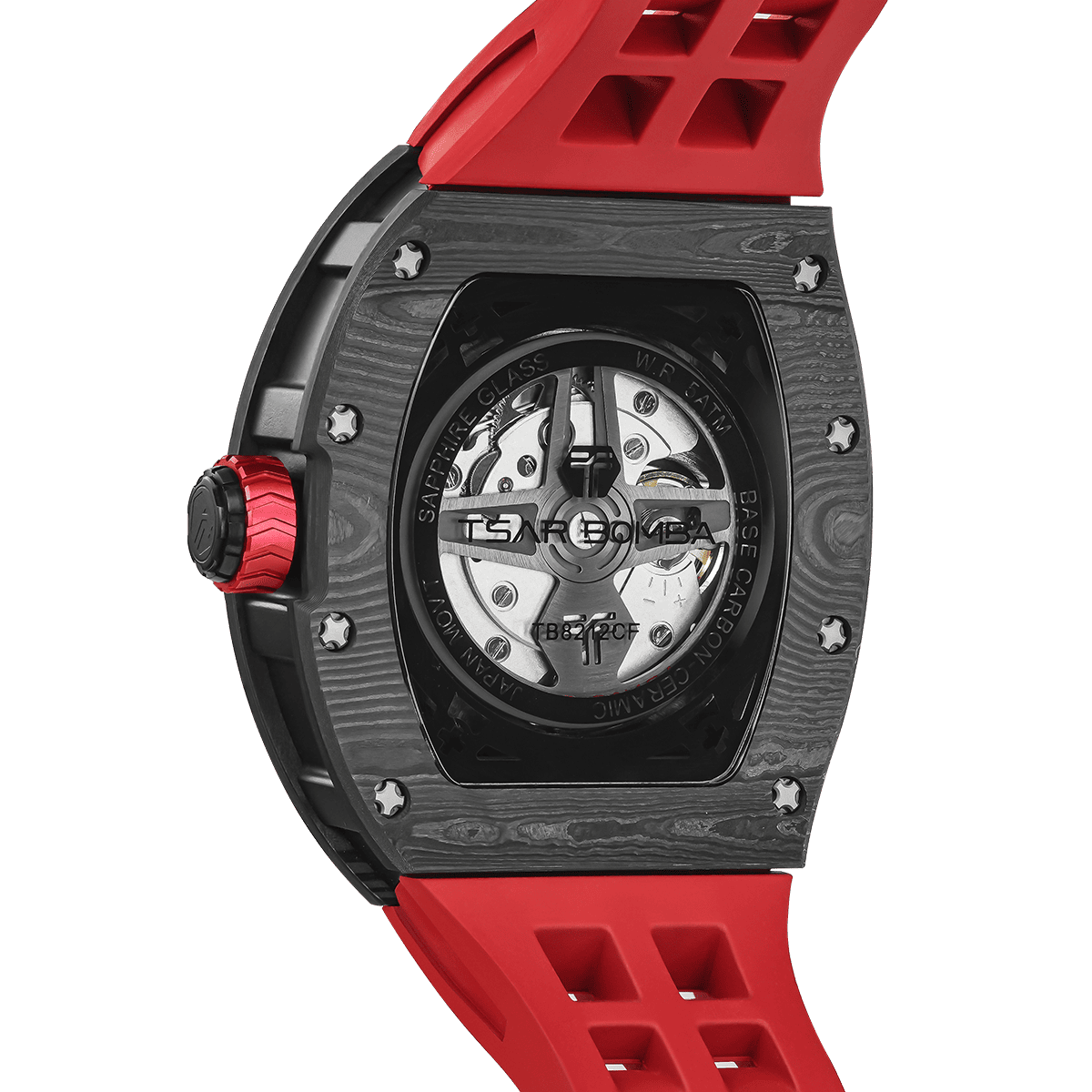 Official TSAR BOMBA Carbon Fibre Ceramic Kinetic Energy Automatic Watch – TB8212
