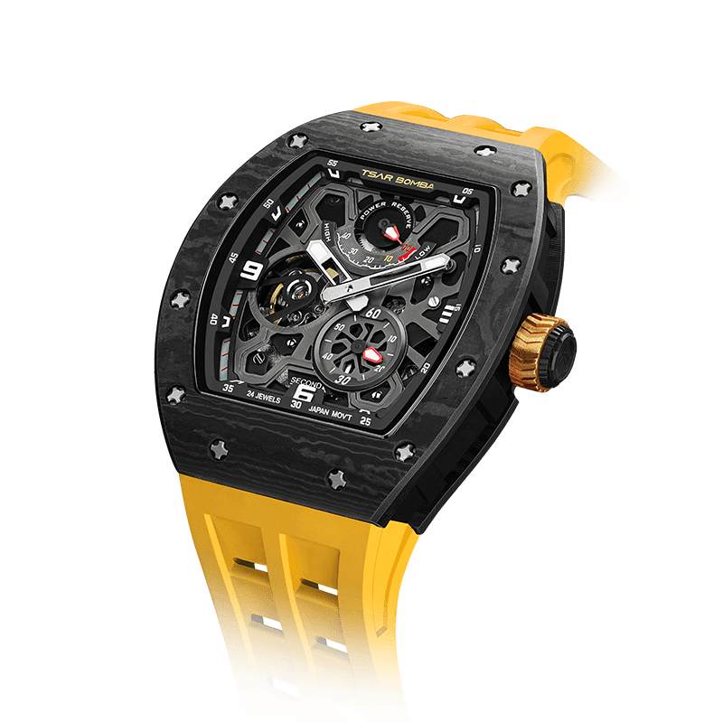 Official TSAR BOMBA Carbon Fibre Ceramic Kinetic Energy Automatic Watch – TB8212