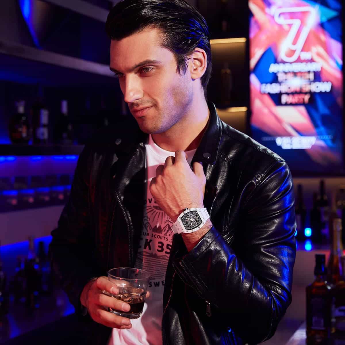 Official TSAR BOMBA Carbon Fibre Ceramic Kinetic Energy Automatic Watch – TB8212