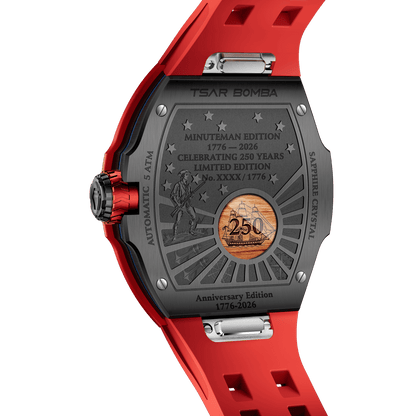 Official TSAR BOMBA TB8218R Minuteman 1776 Limited Edition | 250th Anniversary Automatic Watch