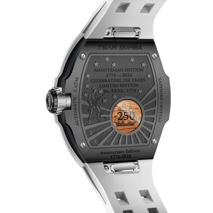 Official TSAR BOMBA TB8218R Minuteman 1776 Limited Edition | 250th Anniversary Automatic Watch
