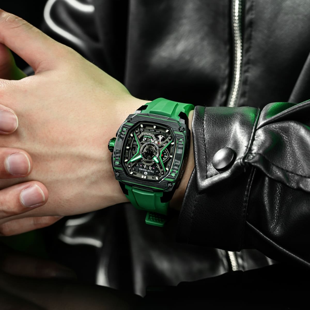 Official TSAR BOMBA Dark Matter 5 Swiss Automatic Watch (TB8605)