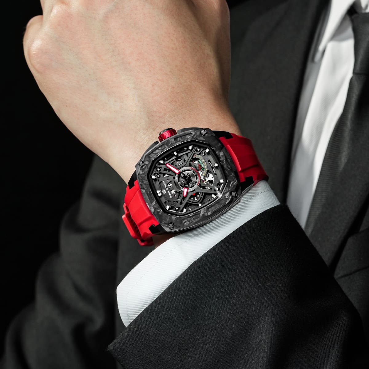 Official TSAR BOMBA Dark Matter 5 Swiss Automatic Watch (TB8605)