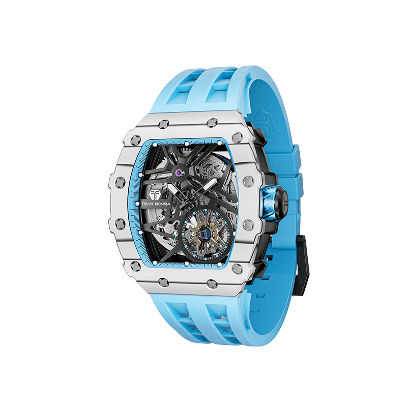 Official TSAR BOMBA Carbon Fibre Automatic Skeleton Watch – TB8209CF