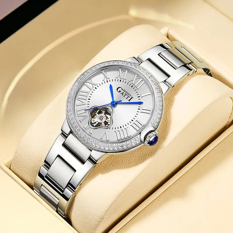 BONEST GATTI BG3006 Ladies Skeleton Automatic Watch – Sapphire Crystal