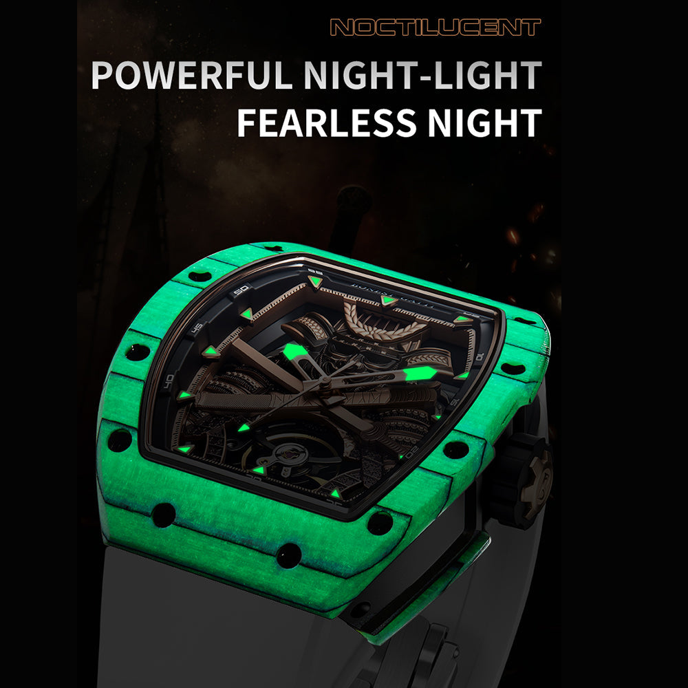 Bonest Gatti BG9008 Phantom Black – Carbon Skeleton Tourbillon Automatic Watch - Top G Watches