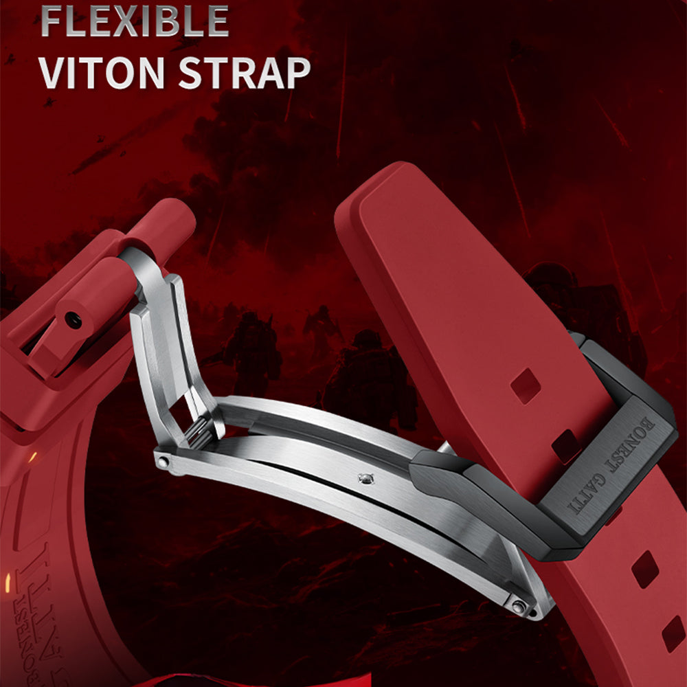 BONEST GATTI Automatic Tonneau Watch Spartan Warrior Series Carbon Fiber Skeleton Self Wind Movement Sapphire Crystal Luminous Watch BG9009 - Top G Watches