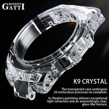 Bonest Gatti BG7002 Rainbow Tourbillon – Transparent K9 Crystal Masterpiece Watch - Top G Watches