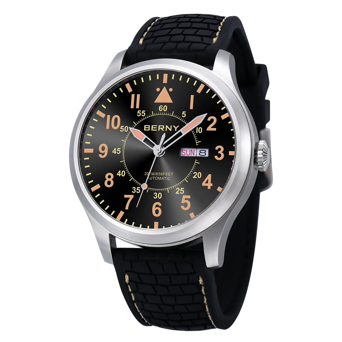 BERNY AM127M Automatic Aviation Pilot Watch – 48mm Sapphire