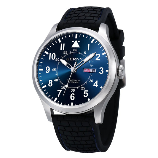 BERNY AM127M Automatic Aviation Pilot Watch – 48mm Sapphire