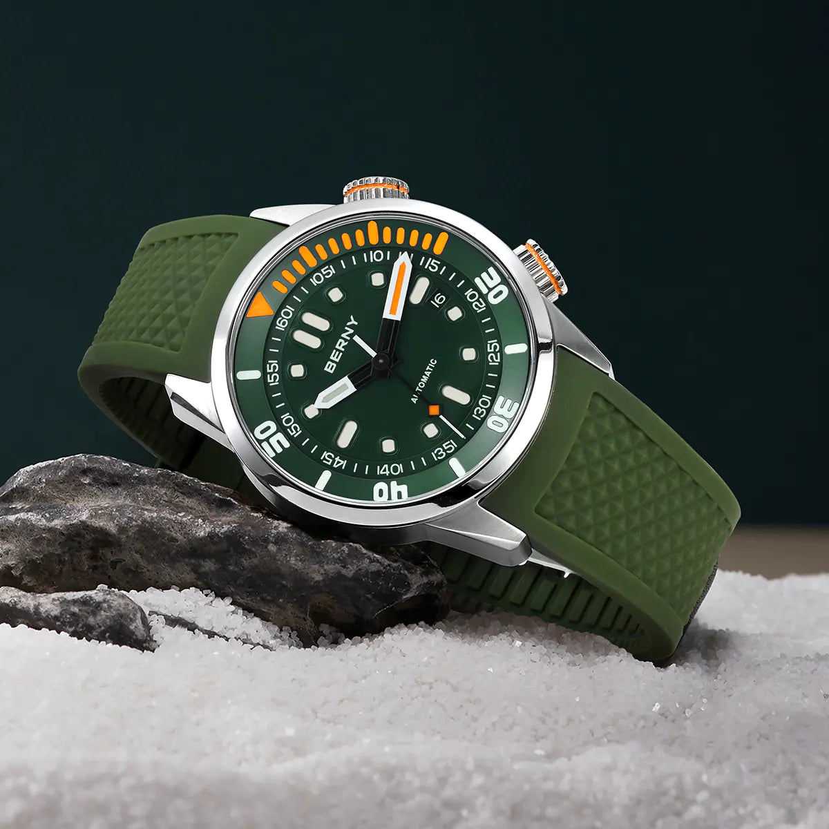 BERNY AM339M V3 Automatic Compressor-Style Diver Watch – 200M Sapphire