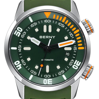 BERNY AM339M V3 Automatic Compressor-Style Diver Watch – 200M Sapphire