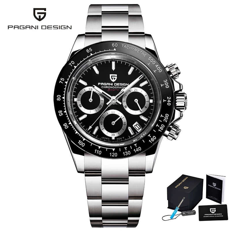 Pagani Design Elite Automatic Mechanical Sapphire-Glass Chronograph Watch - PD1644