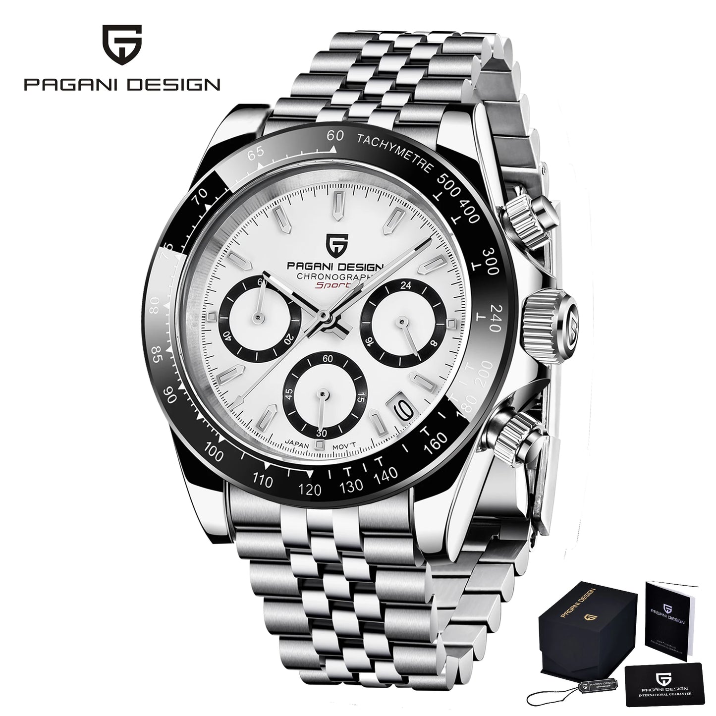 Pagani Design Elite Automatic Mechanical Sapphire-Glass Chronograph Watch - PD1644