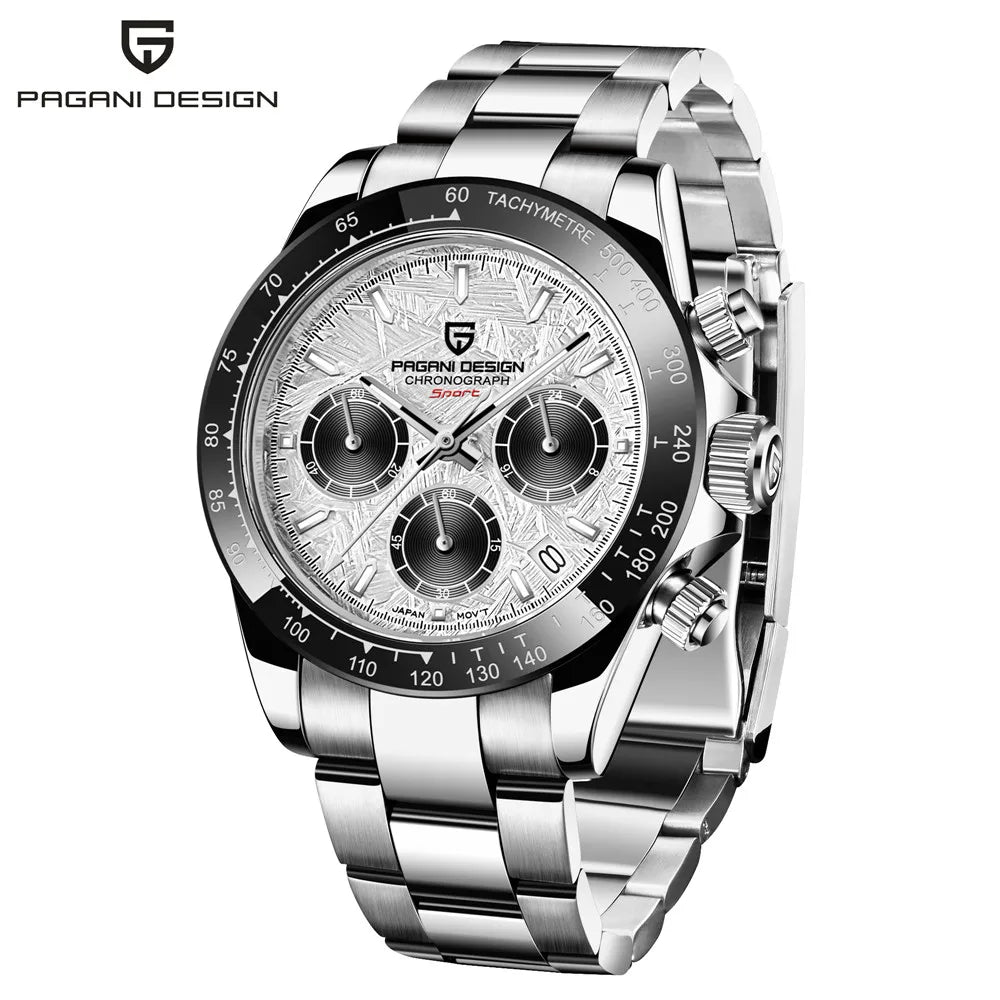 Pagani Design Elite Automatic Mechanical Sapphire-Glass Chronograph Watch - PD1644