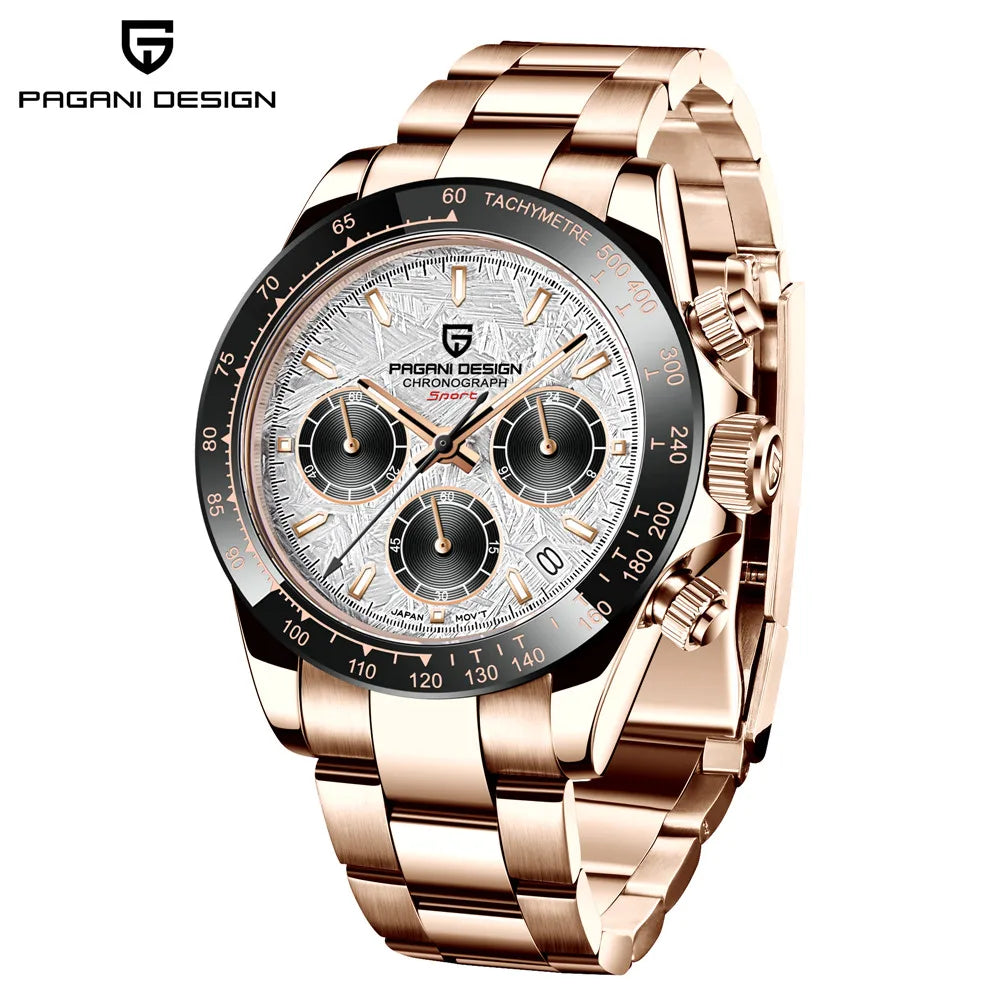 Pagani Design Elite Automatic Mechanical Sapphire-Glass Chronograph Watch - PD1644