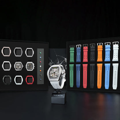 Official TSAR BOMBA TB8218D Diamond Edition – Atomic Interchangeable Automatic Watch (Multi-7 Twin Combo)