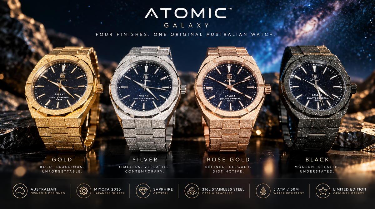 Atomic™ Galaxy Black Watch – Australian Designed | Sapphire & Miyota