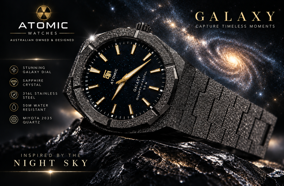 Atomic™ Galaxy Black Watch – Australian Designed | Sapphire & Miyota