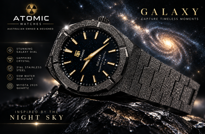Atomic™ Galaxy Black Watch – Australian Designed | Sapphire & Miyota