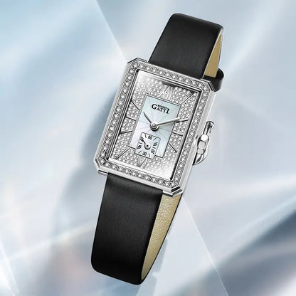 BONEST GATTI BG3007 Mother of Pearl Ladies Square Swiss Quartz Watch - Top G Watches