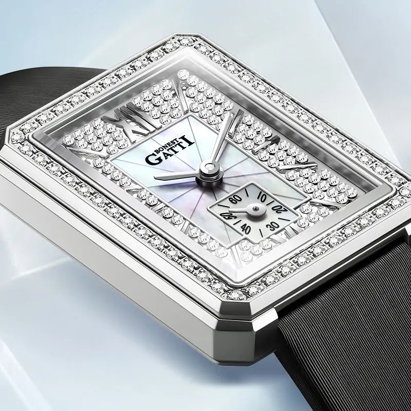 BONEST GATTI BG3007 Mother of Pearl Ladies Square Swiss Quartz Watch - Top G Watches