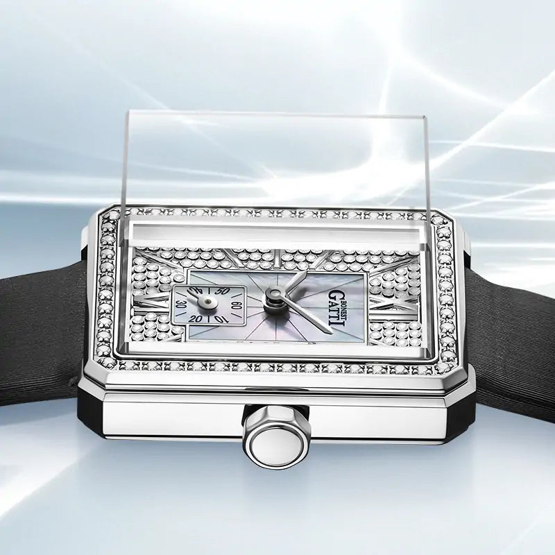 BONEST GATTI BG3007 Mother of Pearl Ladies Square Swiss Quartz Watch - Top G Watches