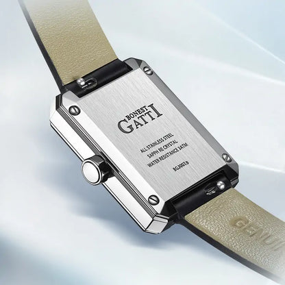 BONEST GATTI BG3007 Mother of Pearl Ladies Square Swiss Quartz Watch - Top G Watches