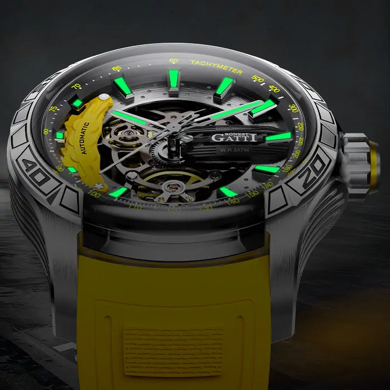 BONEST GATTI BG4005 Skeleton Automatic Men's Sports Watch