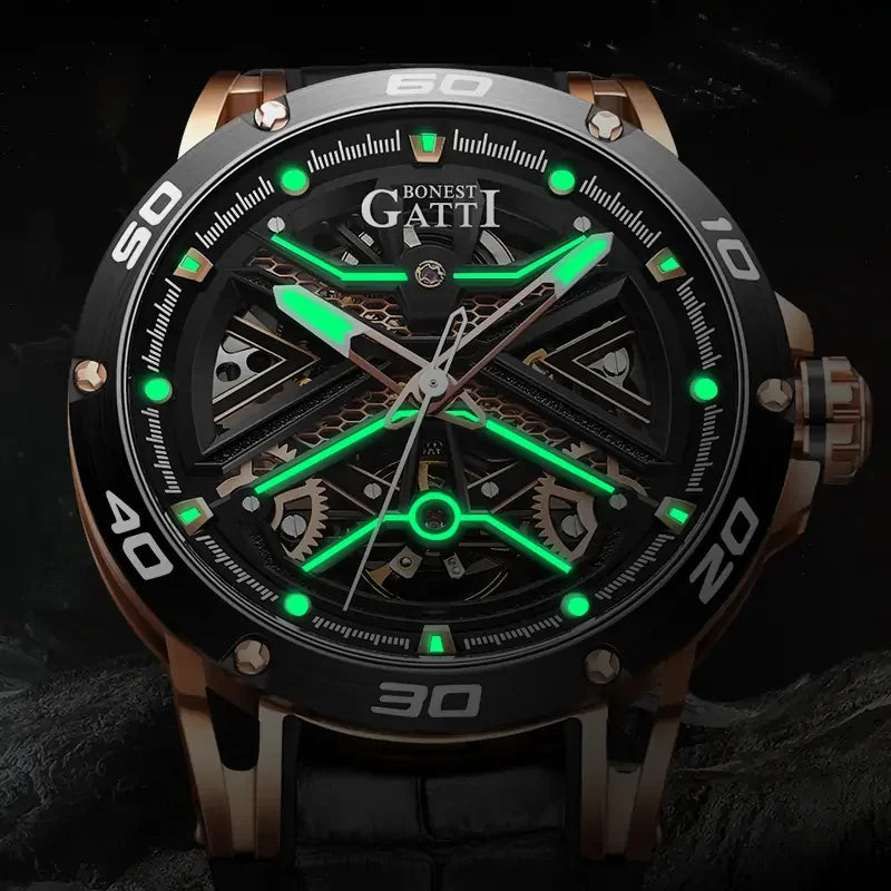 BONEST GATTI BG4601 Skeleton Automatic Sports Watch – Citizen Movement