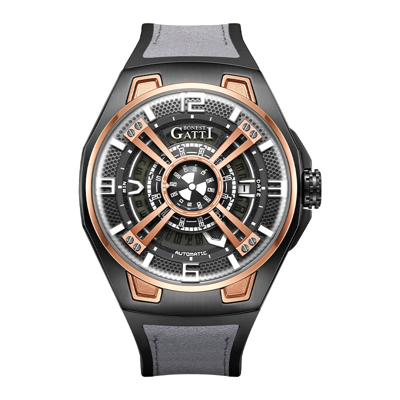 BONEST GATTI BG5803 Radiation Fallout Skeleton Automatic Sports Watch
