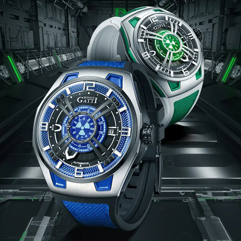 BONEST GATTI BG5803 Radiation Fallout Skeleton Automatic Sports Watch