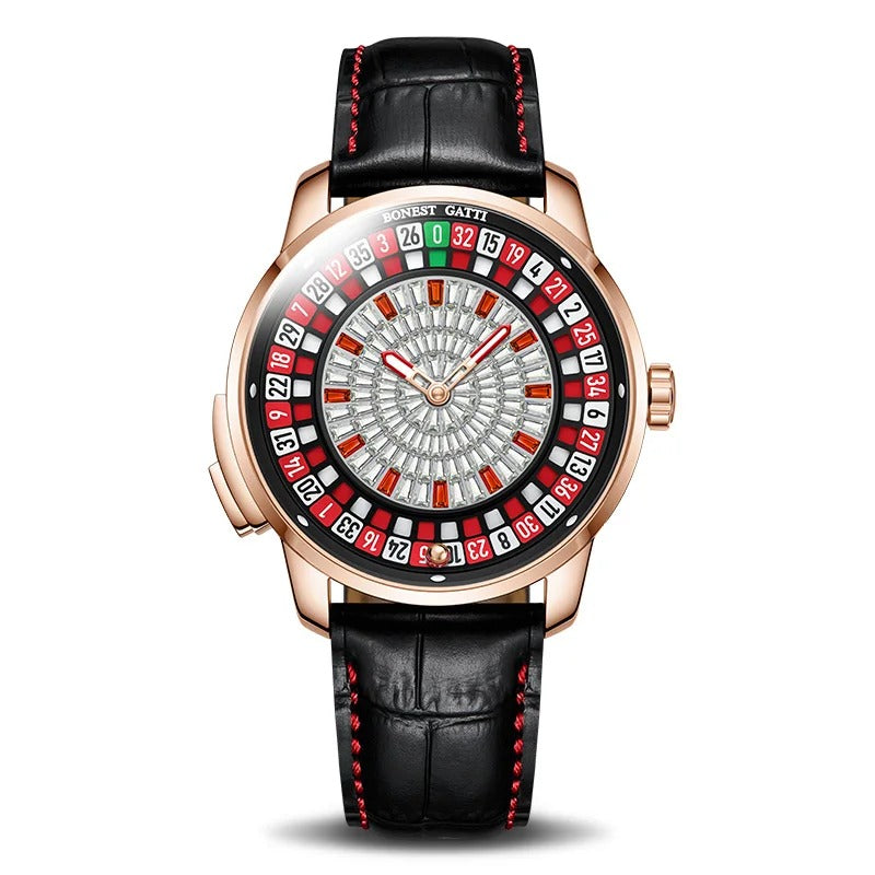 Bonest Gatti BG8004 Casino Roulette Crystal Automatic Watch - Top G Watches