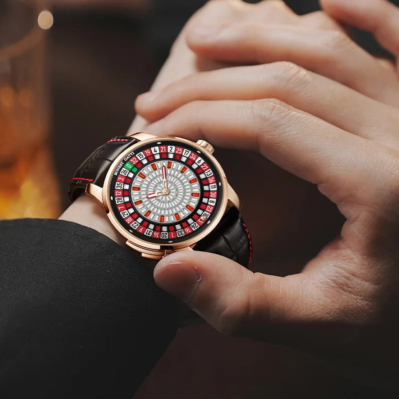 Bonest Gatti BG8004 Casino Roulette Crystal Automatic Watch - Top G Watches